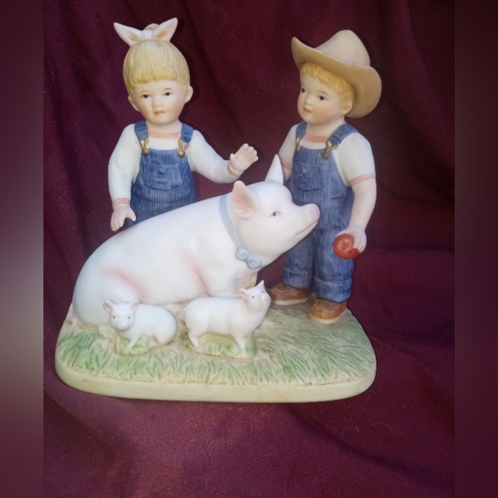 Home interiors Denim Days "Prize Pig" figurine